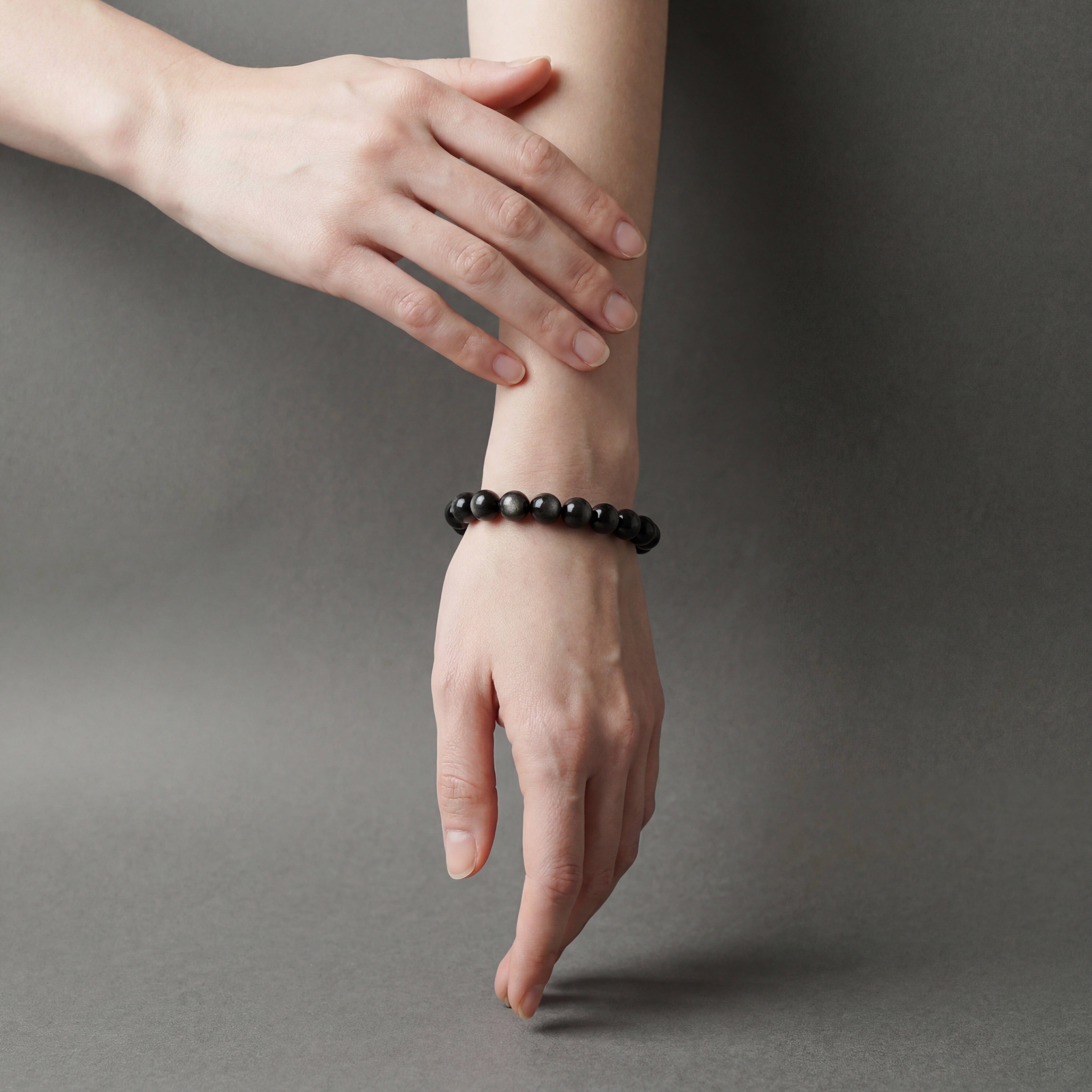 Silver Obsidian Bracelet