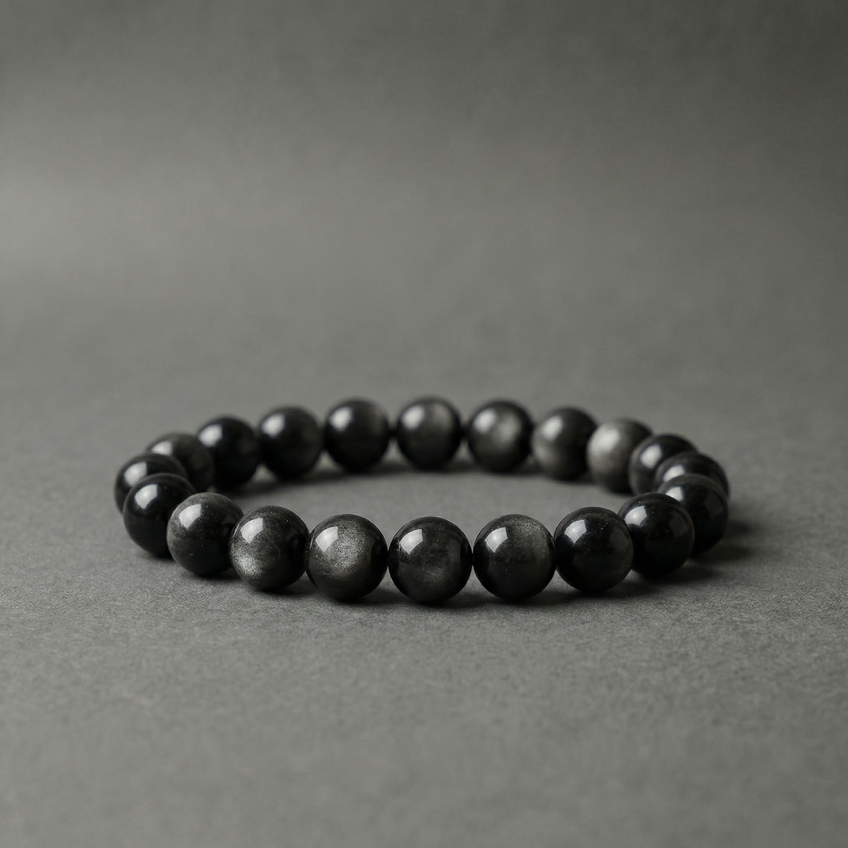 Silver Sheen Obsidian Bracelet