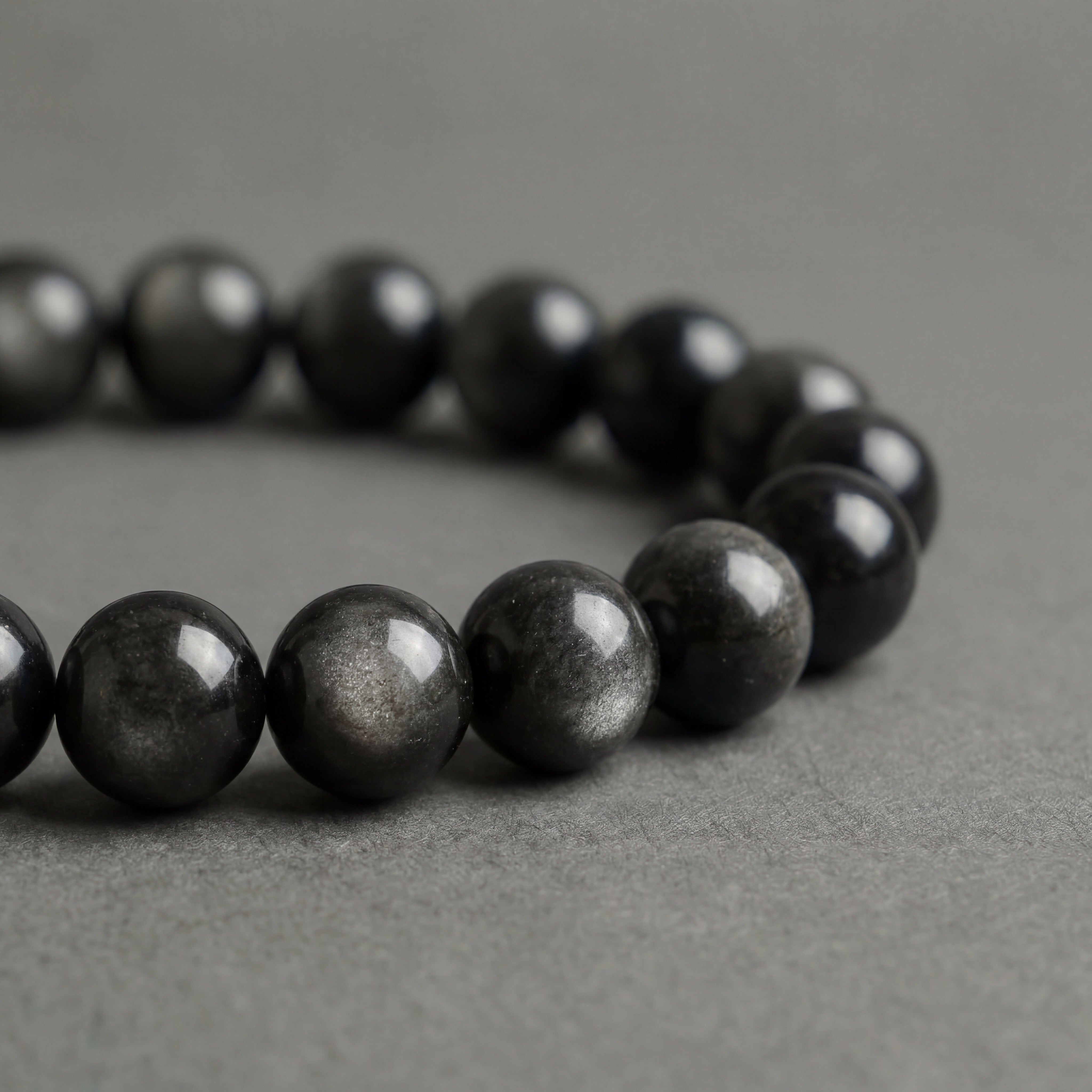 Silver Obsidian Bracelet